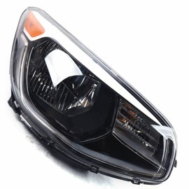 OCASAMI For 2014-2019 KIA SOUL Headlights Chrome Housing Projector Headlight Assembly Replacement Headlamps Halogen Replacement For KI2503167 | 92102 B2270 (Right Passenger Side)