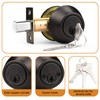 Probrico Oil Rubbed Bronze Double Cylinder Deabolt Keyed Alike, 3