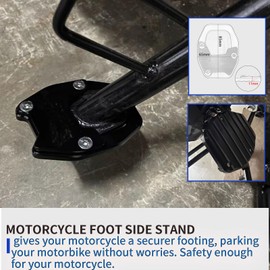 WOOGA Motorcycle Stand Foot Side Stand Extension Pad Magnification Plate for Ho&n & da Forza NSS 750 NSS750 Accessories 2021-2024 Motorcycle Parts and Accessories (Titanium)