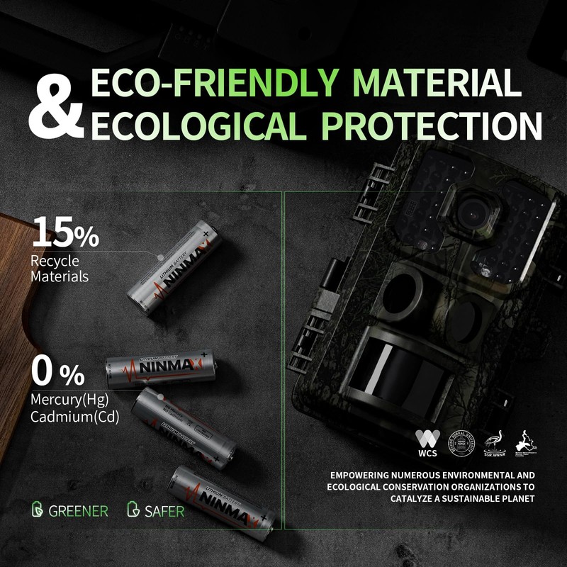 NINMAX® Lithium AA Batteries 3500mAh, 8 Pack 1.5V Longest Lasting