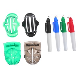 Sosoport 8-Piece Golf Ball Line Marker Set Plastic Golf Alignment Tool for Accurate Ball Positioning and Indoor Putting Practice