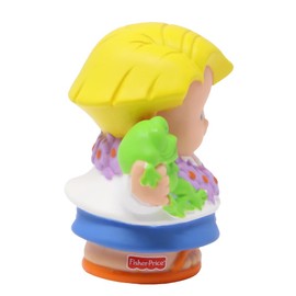 Fisher-Price Replacement Part Little People Collectible Discovery Airport Vacation Playset 77831 - Replacement Blonde Eddie Figure Wearing Lei and Holding a Frog and Camera