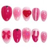 Molang Molang Strawberry Syrup Homemade Nail Tips - Short Ballerina