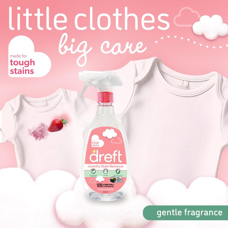 Dreft Stain Remover for Baby Clothes and Hypoallergenic Baby Stain