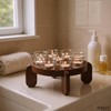 Hosley 2.5 Inch Diameter Clear Glass Oyster Tea Light Holders