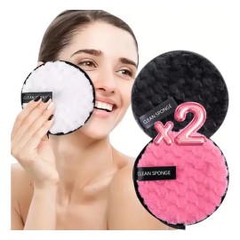 2pz Esponja Limpieza Facial Almohadilla Desmaquillante F                                                                                              