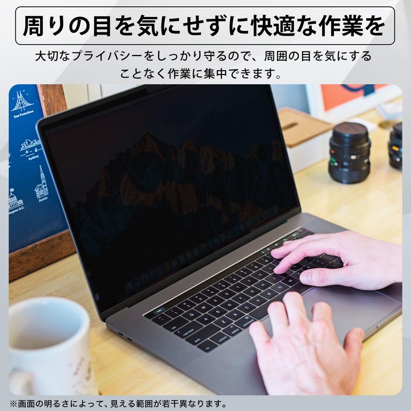 YMYWorld Anti-Peep Filter for Macbook pro 14 inch Magnetic Privacy