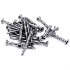 No.6 x 2 (3.5mm x 50mm) Pozi Countersunk Self-Tapping Screw - Stainless Steel (A2) (Pack of 20)
