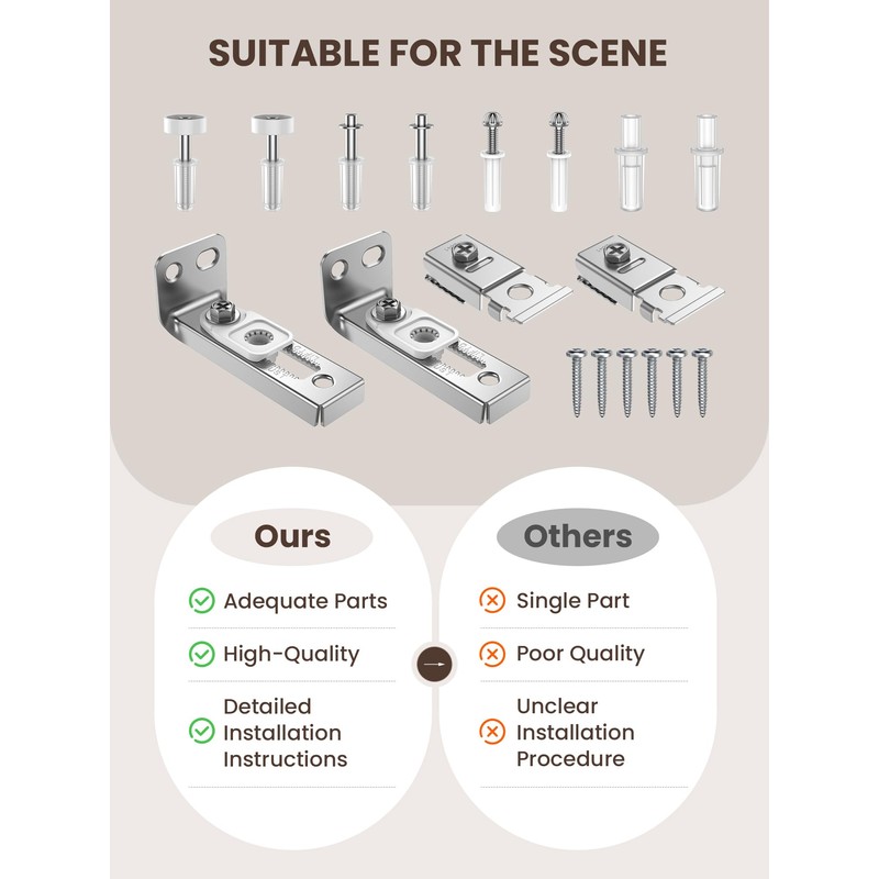Bifold Door Hardware Repair Kit - 4 Pack Bi-fold Closet