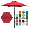 Blissun 7.5 ft Patio Umbrella, Yard Umbrella Push Button Tilt