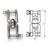 8mm Jaw and Jaw Swivel - A4 (Marine Grade) Stainless