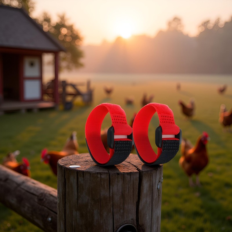 2Pcs Red Crow Rooster Collar, Crow Collar Rooster CollarNo Crow