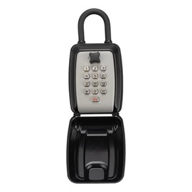 XINRUNHANG Key Lock Box for Outside Surfing, 12 Digit Combination Lockbox for House Key, Portable Key Safe Padlock for Cars, Indoor, Garage, Garden, Store, Realtors with Shackle, Waterproof Cover
