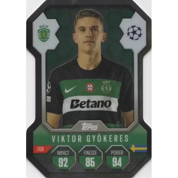 Match Attax 2024 2025 Victor Gyokeres Chrome Pro Elite Trading