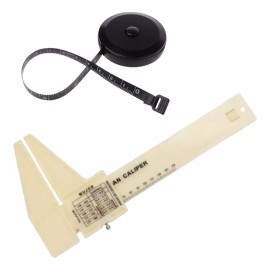 Fisiotools Kit Antropómetro Vitruvian Blanco Con Cinta Bl Negra