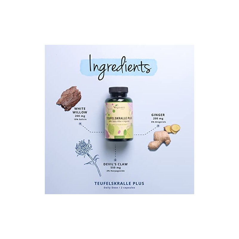 Devil’s Claw Vegavero® | 4400mg (8:1) Extract | 120 Vegan