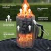 KU-koruo Premium Stainless Steel Charcoal Chimney Starter with Ergonomic Handles,