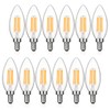 MAXvolador Dimmable E12 LED Candelabra Bulbs 60W Equivalent, Warm White