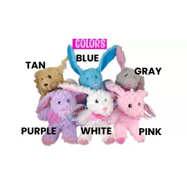 Fuzzy Friends 7" Easter Bunny Plush Rabbit Floppy Ears Stuffed Animal Basket Filler Toy Gift