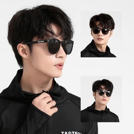 TaoTech Folding Sunglasses, Polarized UV400 Ultraviolet Rays, Reflected Light, Strong Light, Wellington Shape, Drop Prevention, Anti-Shock, Sports, Cycling, Running, Fishing, Climbing, Snowboarding,