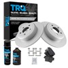 TRQ Rear Premium Ceramic Brake Pad & Coated Rotor Kit