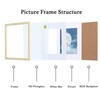 HEART ART 8x8 Natural Wood Picture Frame Set of 9,Display