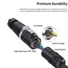 CNLINKO LP-16 2-Pin Screw Lock Waterproof Connector, IP68 Aviation Circular