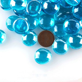MUYYIKA Glass Granules Flat Round Glass Stones Decorative Stones, Colored Stones, DIY Jewelry, Accessory Parts, Bottom Sand, Gravel, Aquariums, Aquariums, Garden Ornaments, Beach Accessories, Resin