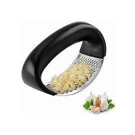 Stainless Steel Garlic Press Rocker, Uncharged Manual Garlic Mincer Crusher Chopper Masher