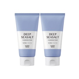 Happybath 해피바스 퍼펙트 딥 씨솔트 클렌징폼 150gx2 각질케어 약알칼리성 Happy Bath Perfect Deep Sea Salt Cleansing Foam 150gx2 Keratin Care Mild Alkaline