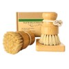 Bamboo Vegetable Brush, Natural Sisal Soft Bristle Kitchen Brush |