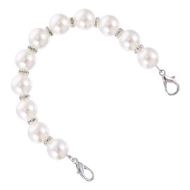 BESTOYARD Pearl Bead Handle DIY Pearl Handle Replacement Chain Straps Bag Chain Handbag Pearls Chains for Purse Wallet Clutch Crafts Making