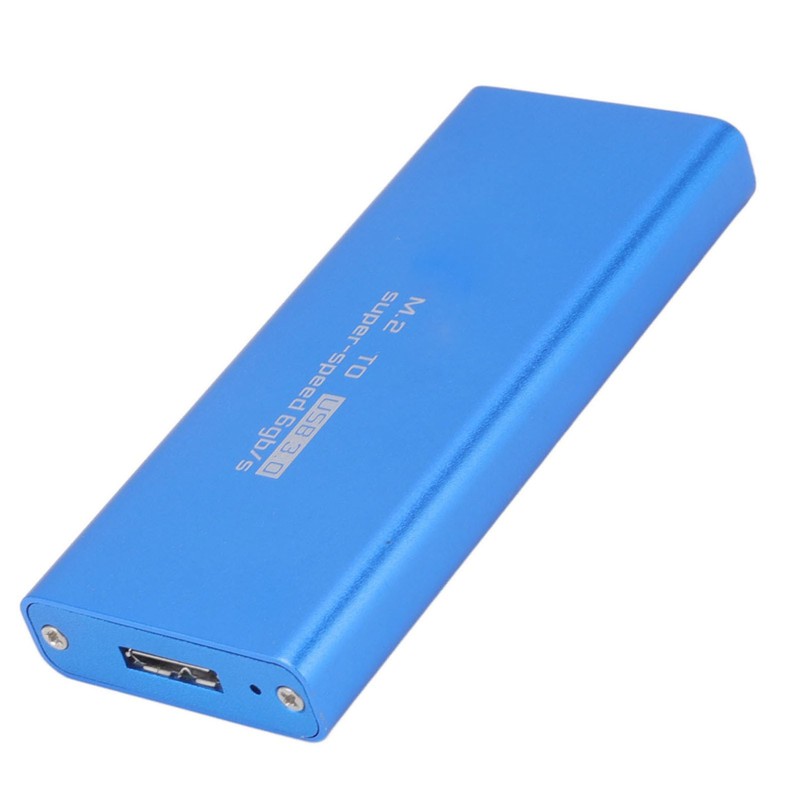 MSATA to USB3.0 Enclosure Adapter Case 6Gbps Blue MSATA SSD