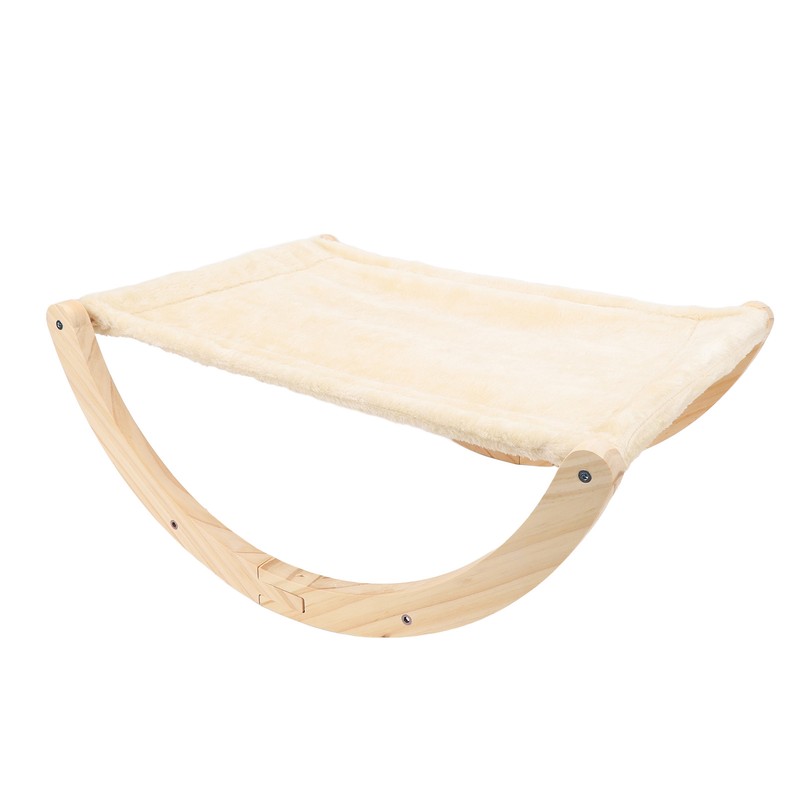 Wooden Cat Hammock Foldable Antislip Easy To Assemble Elevated Pet