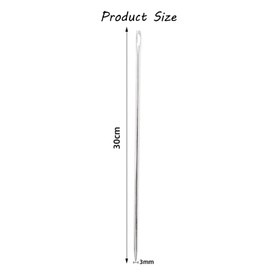 Upholstery Needle, 3 Pcs 12 Inch 3mm Large Eye Sewing Needles, Delicate Darning Needle, Suitable for Home Hand Sewing Crafts Projects Doll Making Tufting Hand Sewing Needles