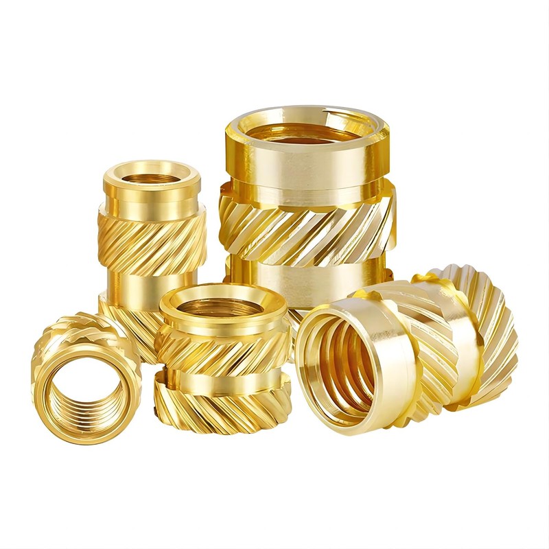 Qrity 100 Pcs Knurled Nuts, Brass Threaded Insert Kit, Female