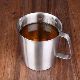 Measuring Cup 6 Cup, KSENDALO 3 Quart Stainless Measuring Pitcher with Marking with Handle, 48 Ounces (1.5 Liter)