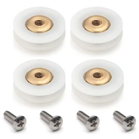 Linwnil Replacement Shower Door Rollers/Runners/Wheels Grooved 19mm Diameter (19mm-4pcs)