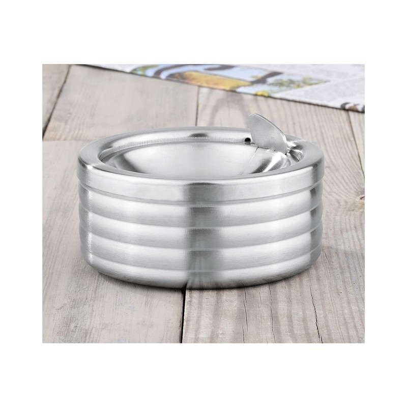 Ashtray with Lid Stainless Steel Wind Ashtray Folding Storm Ashtray