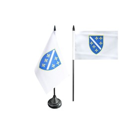 Flaggenfritze Table Flag Bosnia Old 1992-1998 + Free Sticker