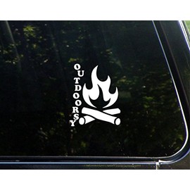 Outdoorsy - 3-3/4"x4-1/2 - Vinyl Die Cut Decal/Bumper Sticker for Windows, Cars, Trucks, Laptops, Etc.