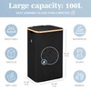 LONBET Laundry Basket with Lid, Made from Breathable Fabric |