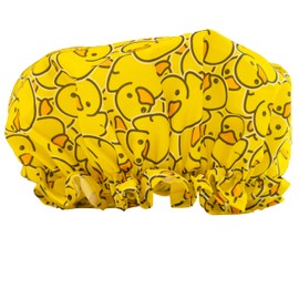 SMUG Shower Cap | Waterproof Shower Cap with Elastic Lining | Three Prints Available | Showers, Cooking, Spa Salon, Sleeping, Makeup | Shower Caps For Women UK Long Hair Short Hair | Duck