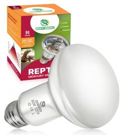 REPTI HOME 80W UVA+UVB Vapor Reptile Heat Lamp, High Intensity Self-Ballasted Basking Lamp Bulb,Full Spectrum Sun Light for Reptiles and Amphibians