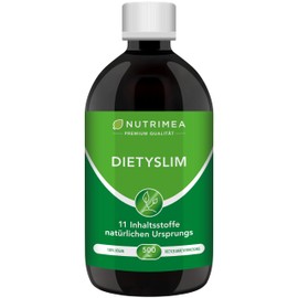 Plastimea DETOX-Kur DietySlim 100% Vegan | Natürlich Leber & Körper entgiften & Abnehmen | 6 Wöchige Entgiftungskur | Entgiften, Entschlacken, Entwässern Reinigung Flüssig 500ml Grüner Tee Guarana Diät