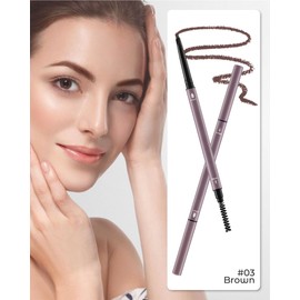 Berinist Waterproof Micro Eyebrow Pencils for Women - 6-Piece Brown Eye Brow Pencil with 3D Tip for Natural Hair-Like Strokes, Smudge-Proof Brows, Dual-Ended with Brows Razor Kit