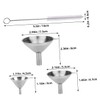 iplusmile 1 Set Stainless Steel Mini Funnel Versatile Metal Funnels