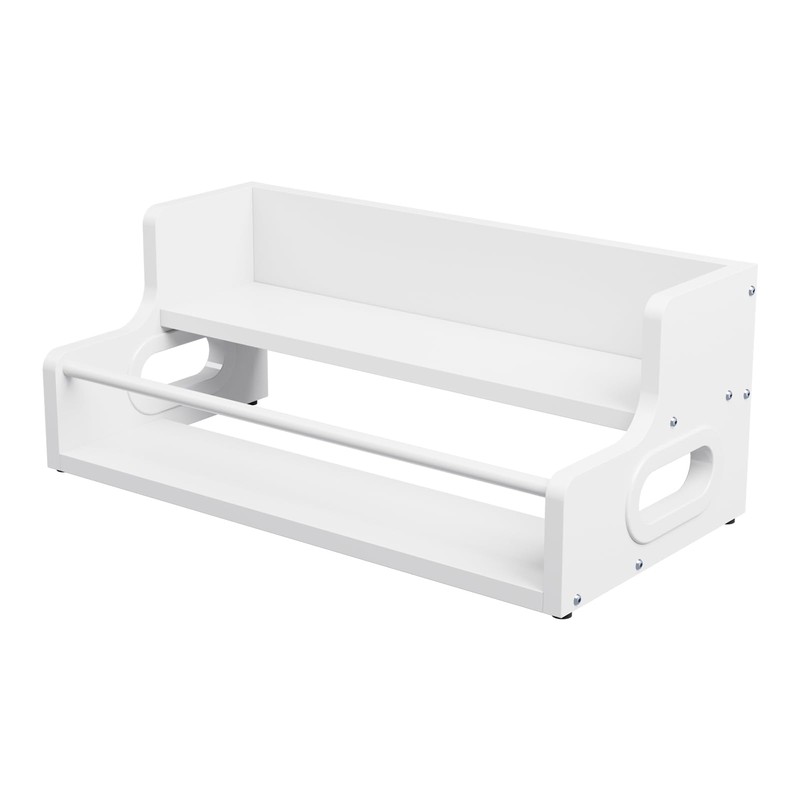 KLM Wood 2-Tier Liquor Bottle Display Shelf, Bar Counter Organizer
