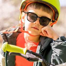 Cyxus Children's Sunglasses Foldable Fashion Polarised Sunglasses UV 400 for Driving Fishing Travel 6020, black