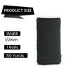 BOKFJBP 12 mm Black Elastic Band, 50 Metres Elastic Bands